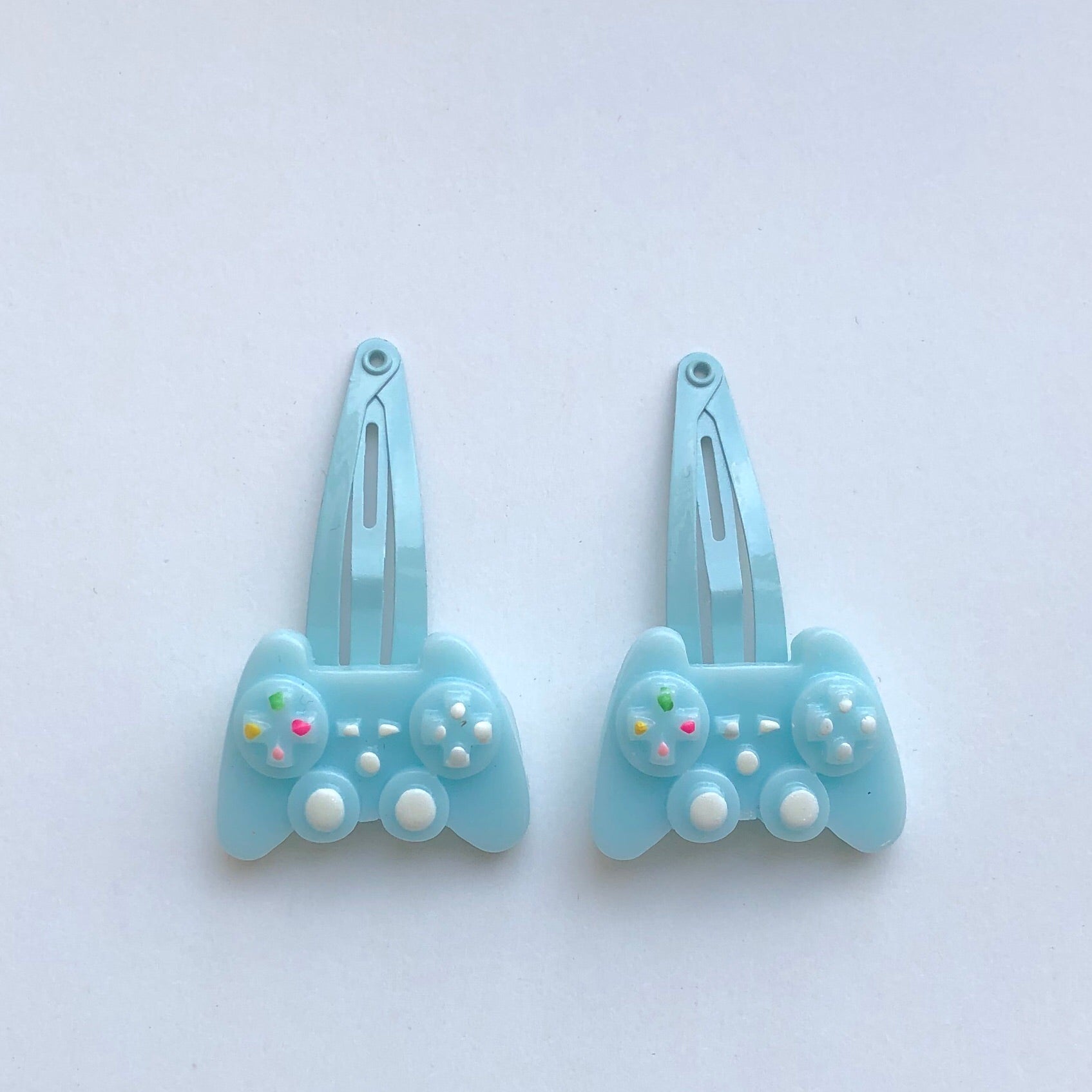 Gamer Hair Clips - (Blue)